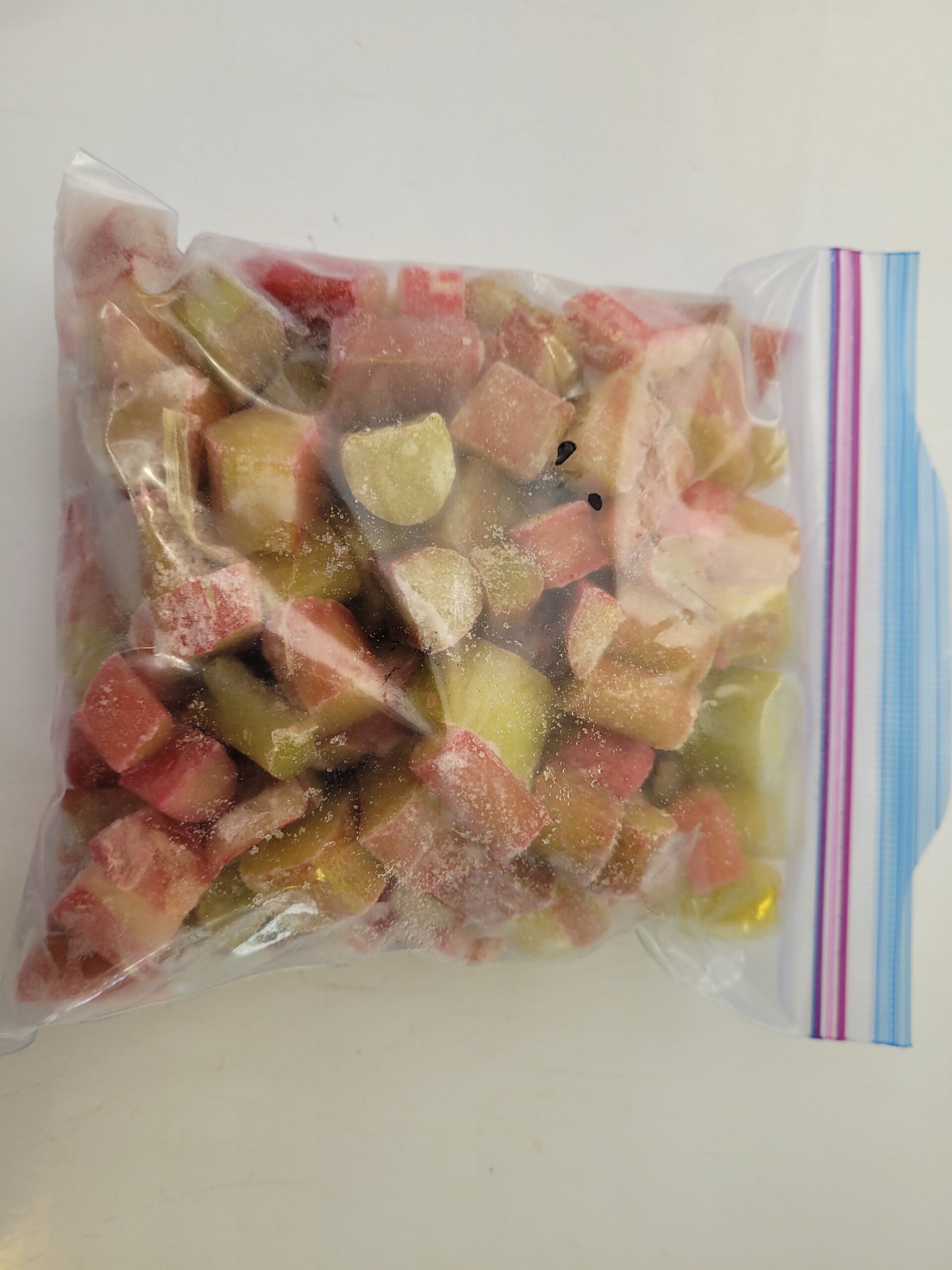 Rhubarb – frozen 1 quart bag, approx. 4 cups – All Good Organics Farm Store